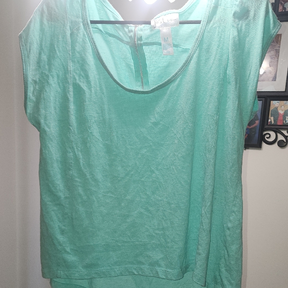 FIRM PRICE Just Be Mint Green Short Sleeve Top